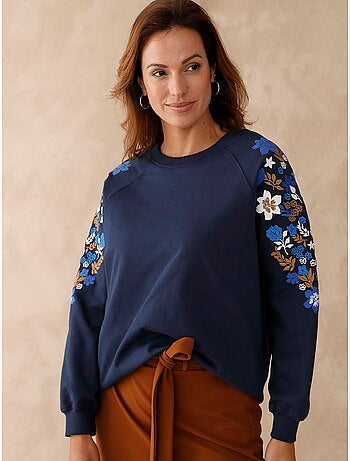 Sweat-shirt manches brodées - DAXON