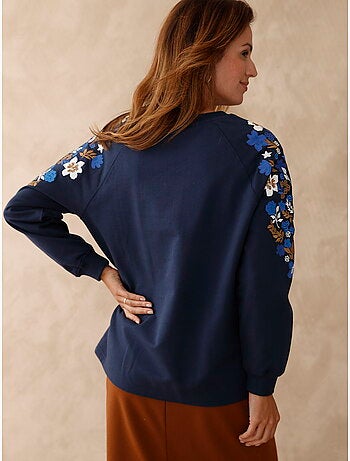 Sweat-shirt manches brodées - DAXON