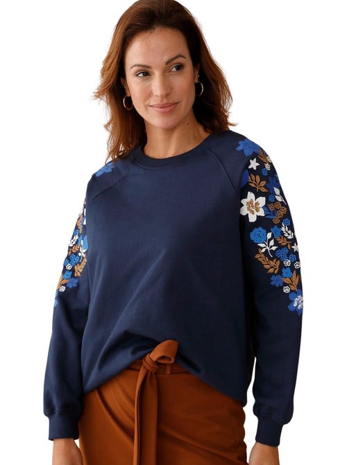Sweat-shirt manches brodées - DAXON - Kiabi