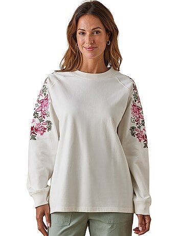 Sweat-shirt manches brodées - DAXON