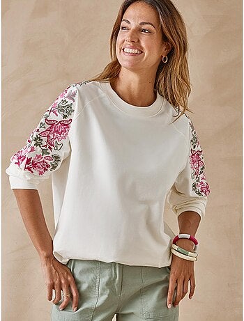 Sweat-shirt manches brodées - DAXON