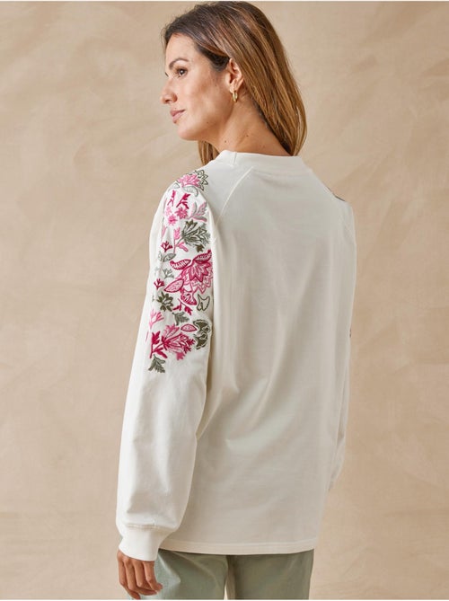 Sweat-shirt manches brodées - DAXON - Kiabi