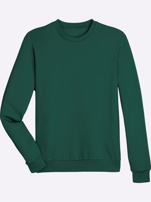 Sweat-shirt manches et ourlet à bords-côtes extensibles - taille standard - moda vilona - Kiabi Sweat-shirt manches et ourlet à bords-côtes extensibles - taille standard - moda vilona - Kiabi