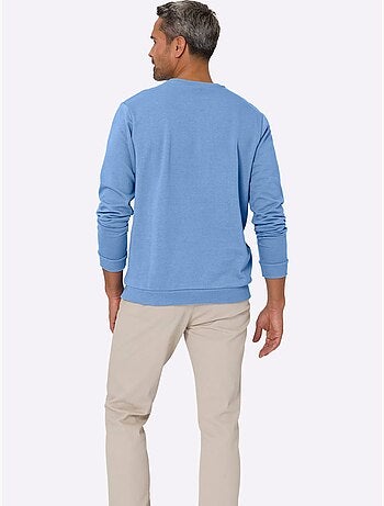 Sweat-shirt manches et ourlet à bords-côtes extensibles - taille standard - moda vilona