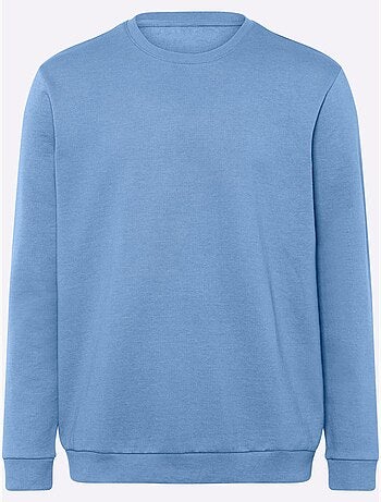 Sweat-shirt manches et ourlet à bords-côtes extensibles - taille standard - moda vilona