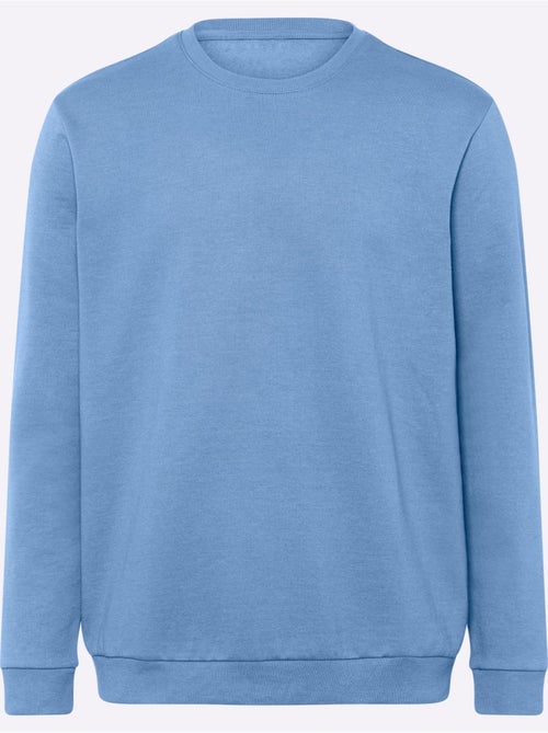 Sweat-shirt manches et ourlet à bords-côtes extensibles - taille standard - moda vilona - Kiabi Sweat-shirt manches et ourlet à bords-côtes extensibles - taille standard - moda vilona - Kiabi