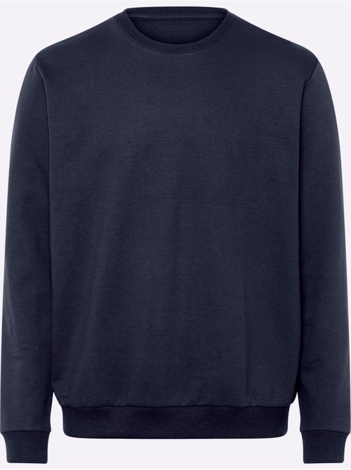 Sweat-shirt manches et ourlet à bords-côtes extensibles - taille standard - moda vilona - Kiabi Sweat-shirt manches et ourlet à bords-côtes extensibles - taille standard - moda vilona - Kiabi