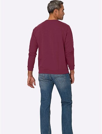 Sweat-shirt manches et ourlet à bords-côtes extensibles - taille standard - moda vilona