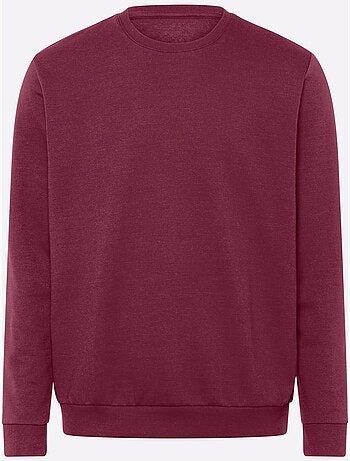 Sweat-shirt manches et ourlet à bords-côtes extensibles - taille standard - moda vilona