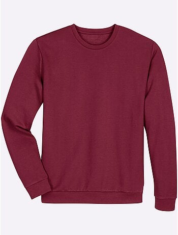 Sweat-shirt manches et ourlet à bords-côtes extensibles - taille standard - moda vilona