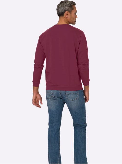 Sweat-shirt manches et ourlet à bords-côtes extensibles - taille standard - moda vilona - Kiabi Sweat-shirt manches et ourlet à bords-côtes extensibles - taille standard - moda vilona - Kiabi