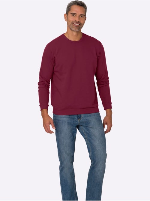 Sweat-shirt manches et ourlet à bords-côtes extensibles - taille standard - moda vilona - Kiabi Sweat-shirt manches et ourlet à bords-côtes extensibles - taille standard - moda vilona - Kiabi