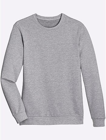 Sweat-shirt manches et ourlet à bords-côtes extensibles - taille standard - moda vilona