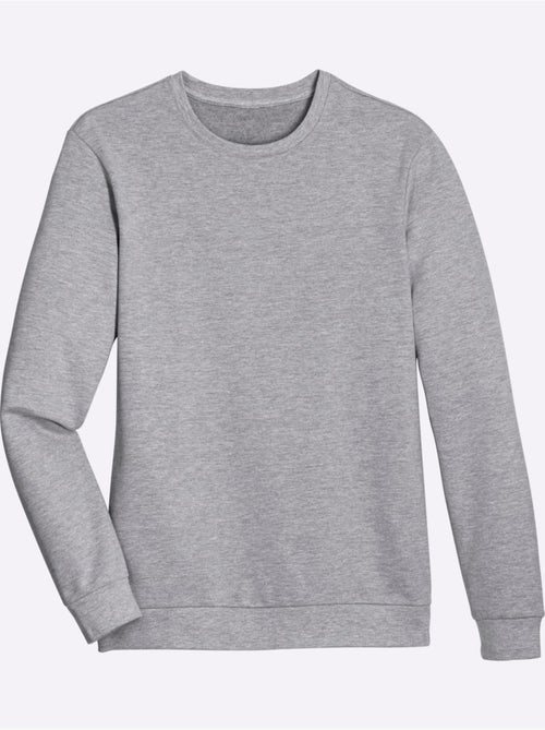 Sweat-shirt manches et ourlet à bords-côtes extensibles - taille standard - moda vilona - Kiabi Sweat-shirt manches et ourlet à bords-côtes extensibles - taille standard - moda vilona - Kiabi