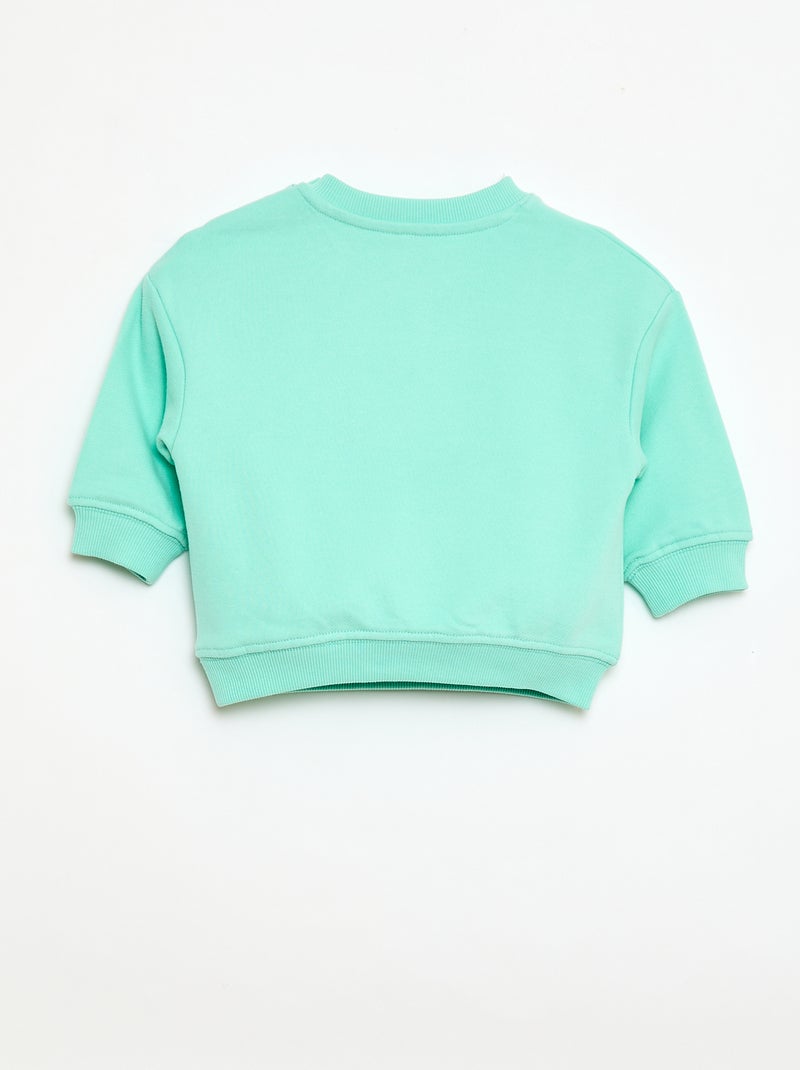 Sweat-shirt manches longues Vert - Kiabi