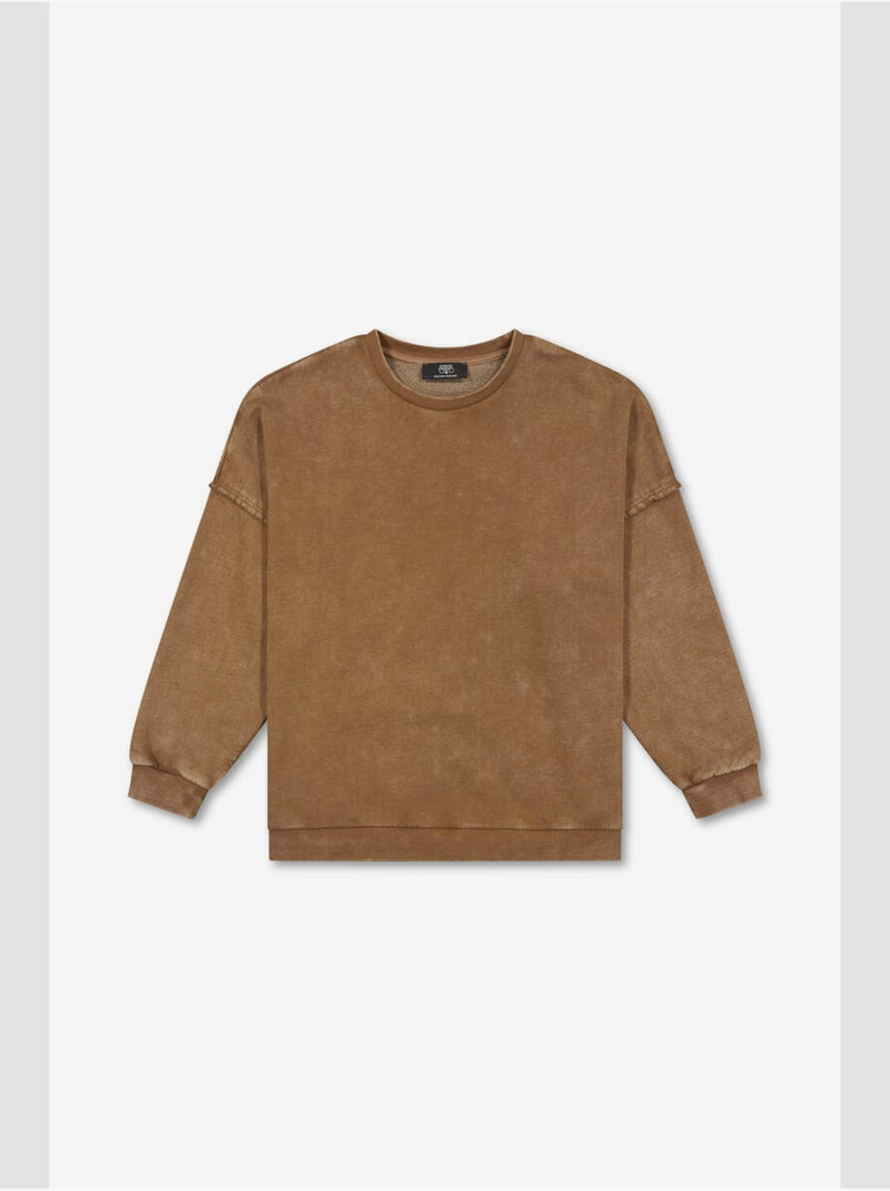 Sweat-shirt merygi 'le temps des cerises' Marron - Kiabi