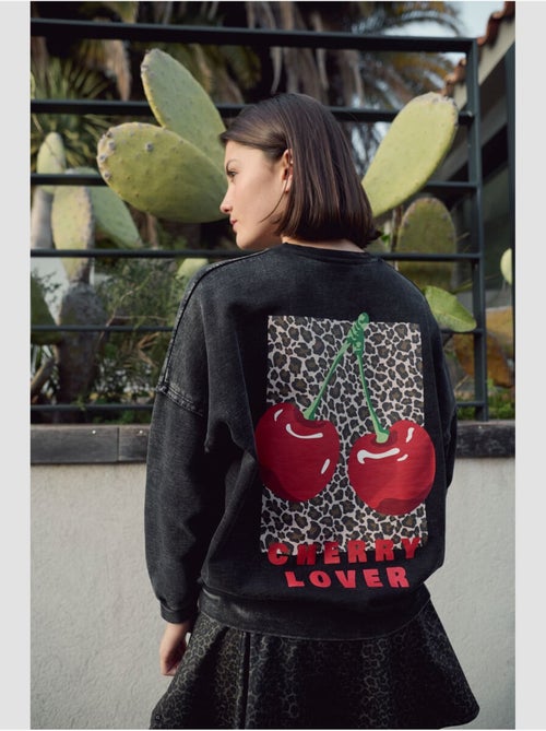 Sweat-shirt merygi 'le temps des cerises' - Kiabi Sweat-shirt merygi 'le temps des cerises' - Kiabi