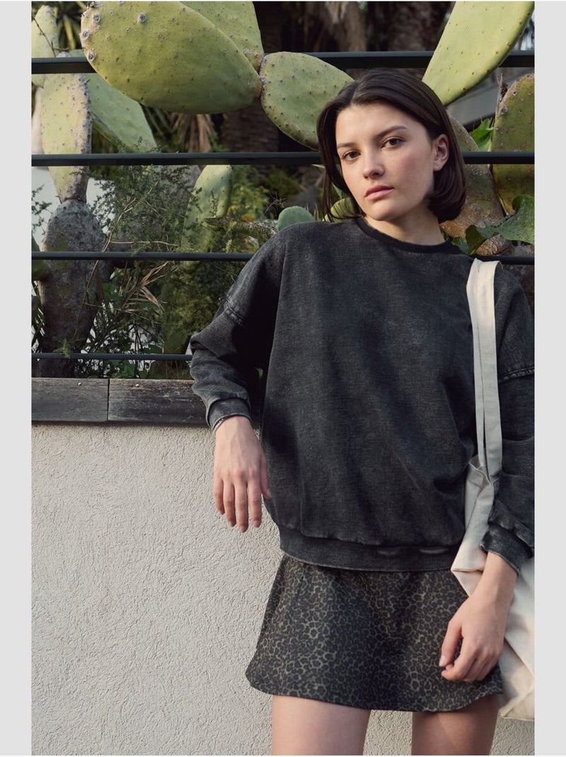 Sweat-shirt merygi 'le temps des cerises' Noir - Kiabi