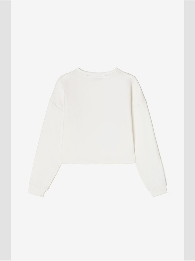 Sweat-shirt mikkigi 'le temps des cerises' Blanc - Kiabi