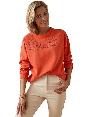 Sweat-shirt molleton avec broderie - DAXON