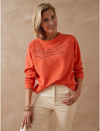 Sweat-shirt molleton avec broderie - DAXON