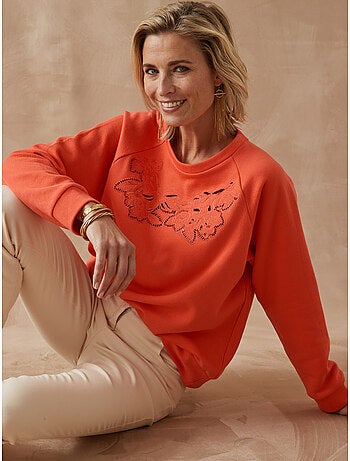 Sweat-shirt molleton avec broderie - DAXON