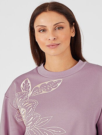 Sweat-shirt molleton brodé - Happy D. by Damart