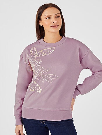 Sweat-shirt molleton brodé - Happy D. by Damart