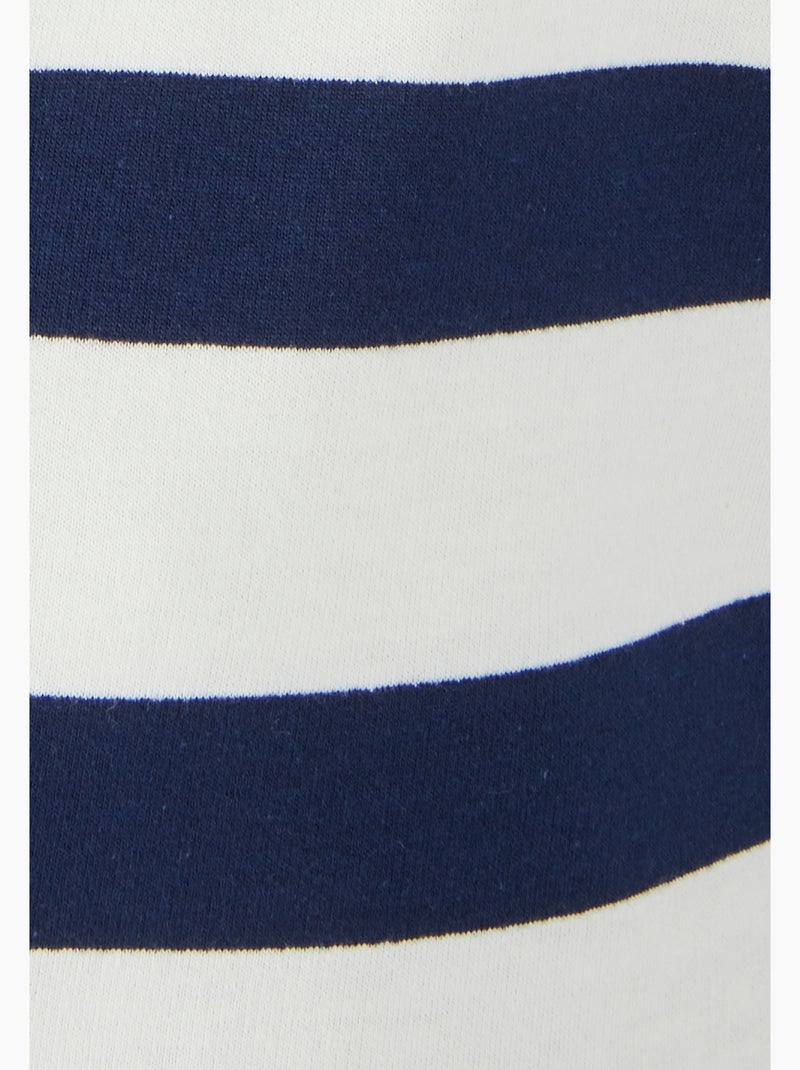 Sweat-shirt molleton rayé - Happy D. by Damart Blanc cassé - Kiabi