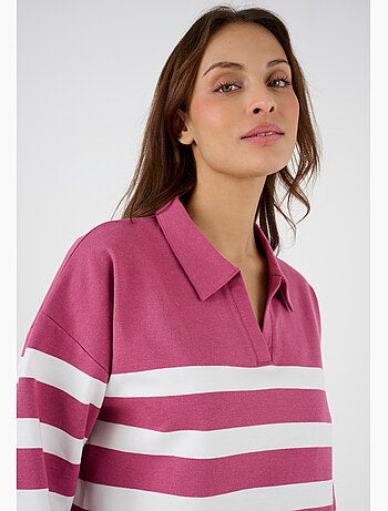 Sweat-shirt molleton rayé - Happy D. by Damart