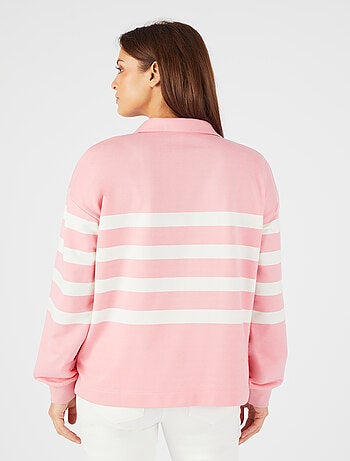 Sweat-shirt molleton rayé - Happy D. by Damart