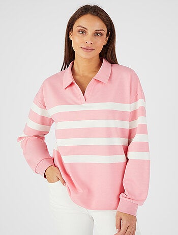 Sweat-shirt molleton rayé - Happy D. by Damart