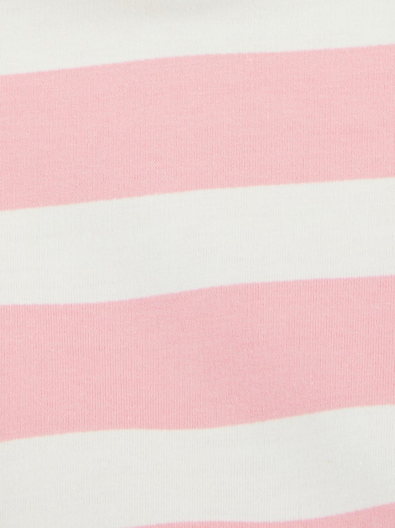 Sweat-shirt molleton rayé - Happy D. by Damart Rose - Kiabi