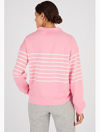 Sweat-shirt molleton rayé - Happy D. by Damart