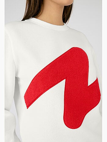 Sweat-shirt molletonné à motif placé Thermolactyl - Damart