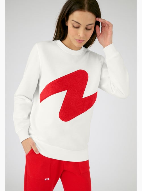 Sweat-shirt molletonné à motif placé Thermolactyl - Damart - Kiabi