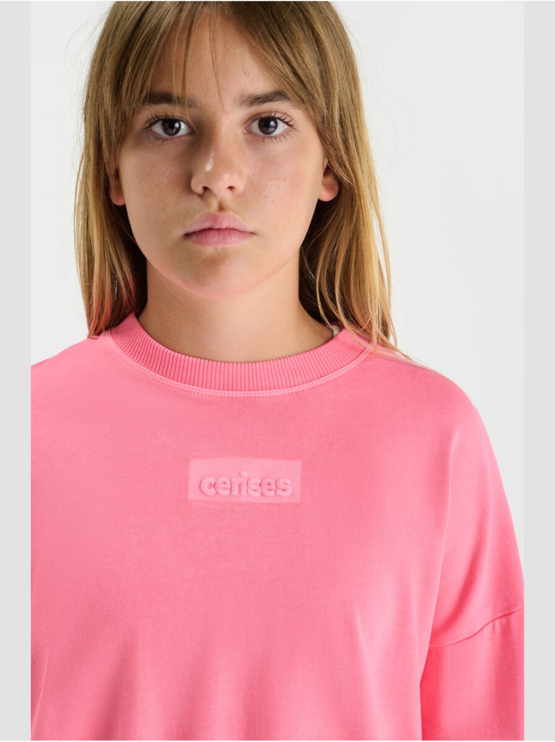 Sweat-Shirt NILAGI 'Le Temps Des Cerises' Rose - Kiabi