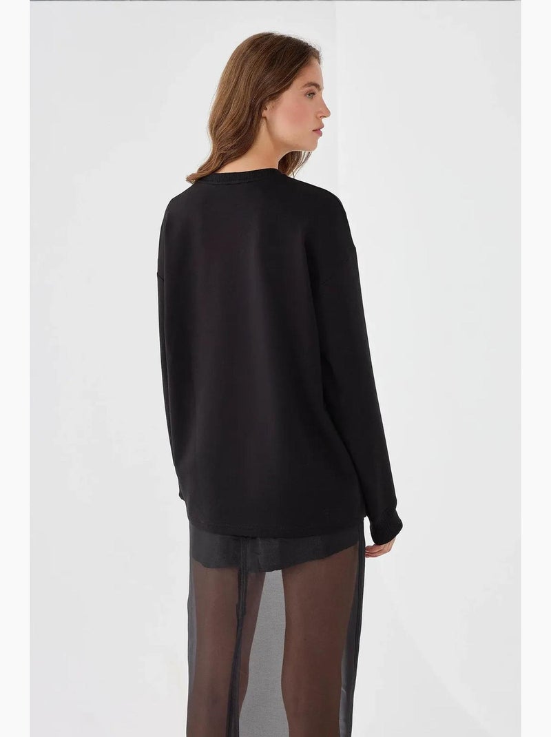 Sweat-shirt noir hiccup Noir - Kiabi