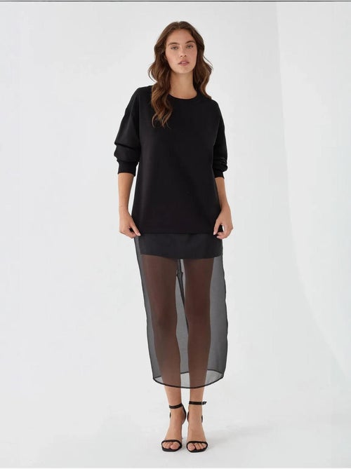 Sweat-shirt noir - Kiabi Sweat-shirt noir - Kiabi