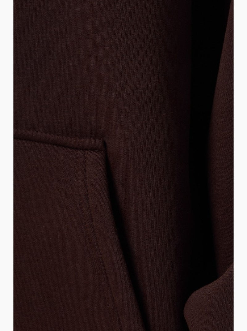 Sweat-shirt oversize à capuche et coupe ample avec poche kangourou hiccup Marron - Kiabi