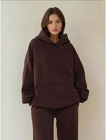 Sweat-shirt oversize à capuche et coupe ample avec poche kangourou