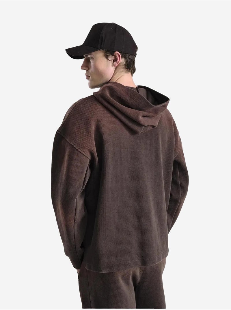 Sweat-shirt oversize à capuche giesto Marron chocolat - Kiabi