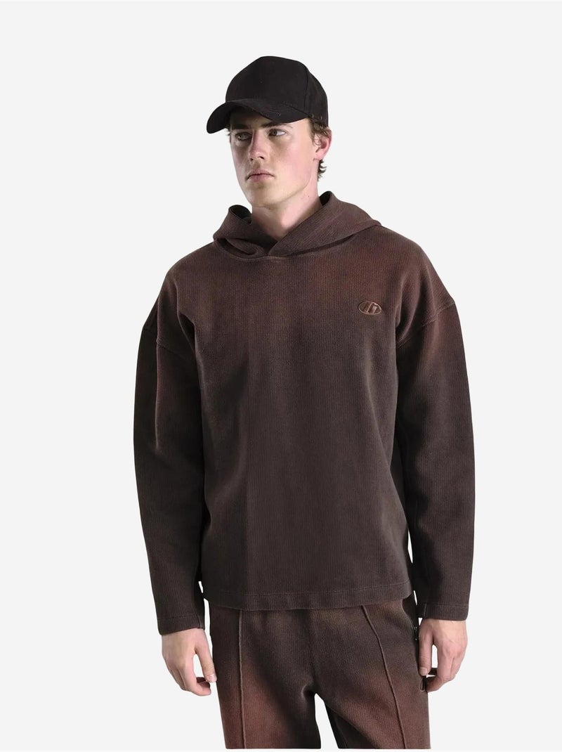 Sweat-shirt oversize à capuche giesto Marron chocolat - Kiabi