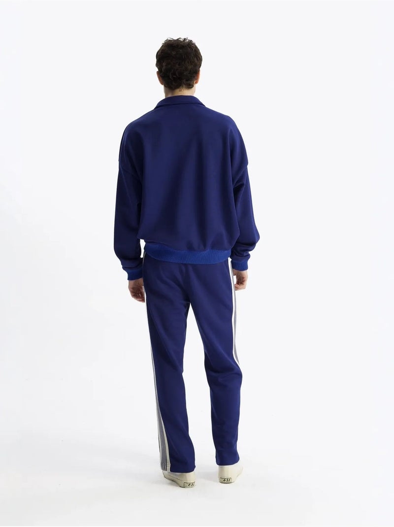 Sweat-shirt oversize giesto à col rond et détail cravate Bleu électrique - Kiabi
