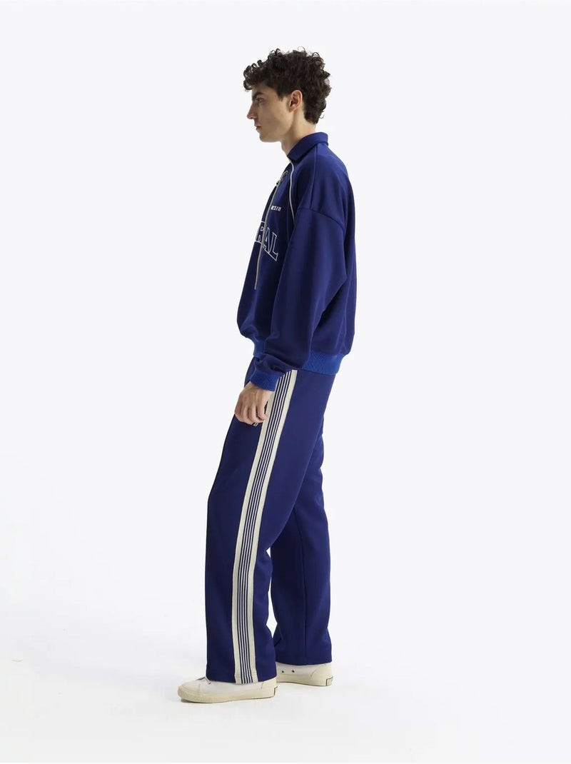 Sweat-shirt oversize giesto à col rond et détail cravate Bleu électrique - Kiabi