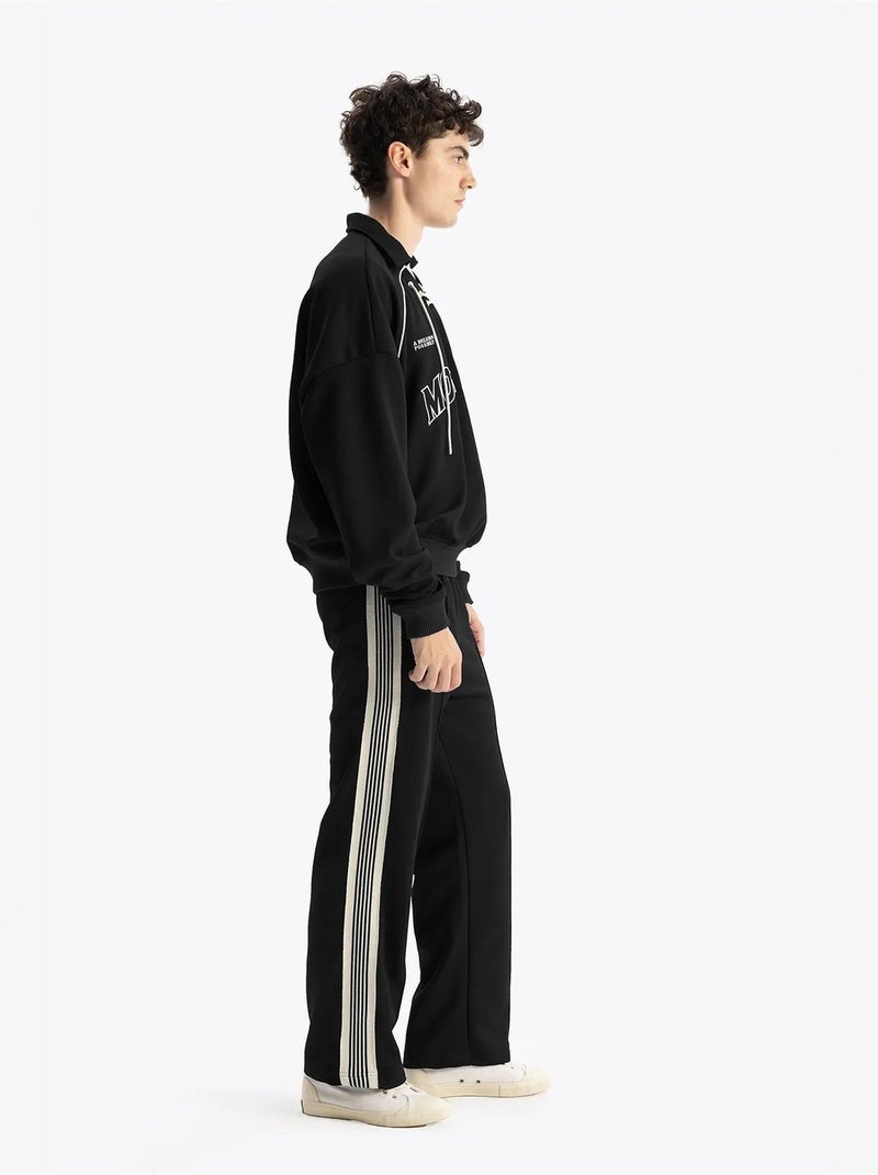 Sweat-shirt oversize giesto à col rond et détail cravate Noir - Kiabi