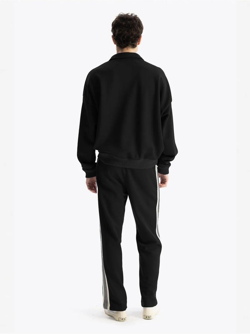 Sweat-shirt oversize giesto à col rond et détail cravate Noir - Kiabi