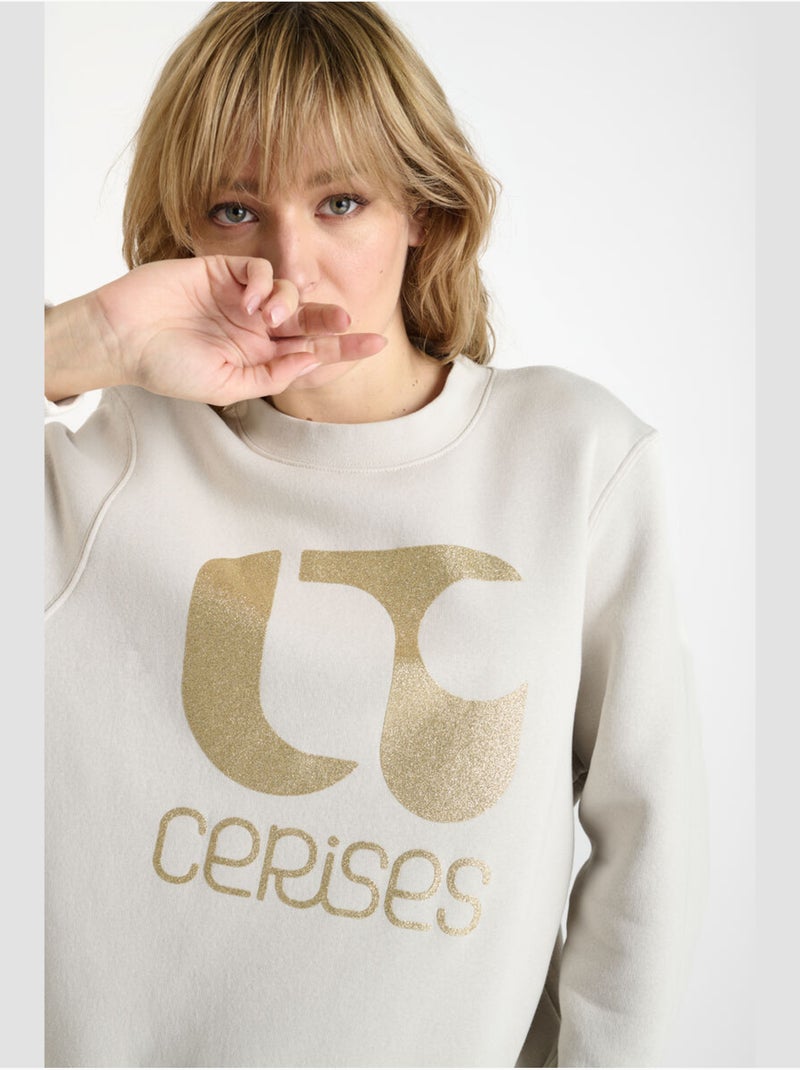 Sweat-shirt paolo 'le temps des cerises' Gris - Kiabi