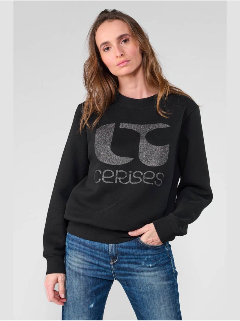 Sweat-Shirt PAOLO 'Le Temps Des Cerises' Noir - Kiabi