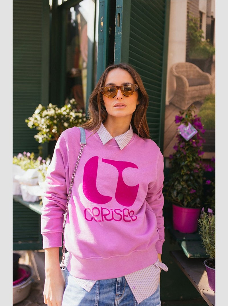 Sweat-Shirt PAOLO 'Le Temps Des Cerises' Rose - Kiabi